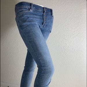 Free People 5 Button High Rise light color jeans